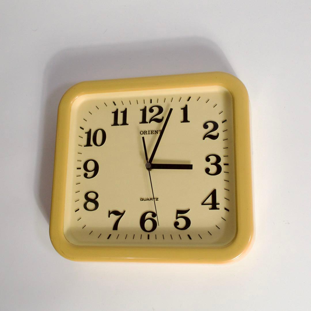 オリエント　掛け時計　稼働中　ミッドセンチュリー　ビンテージ　ポストモダン