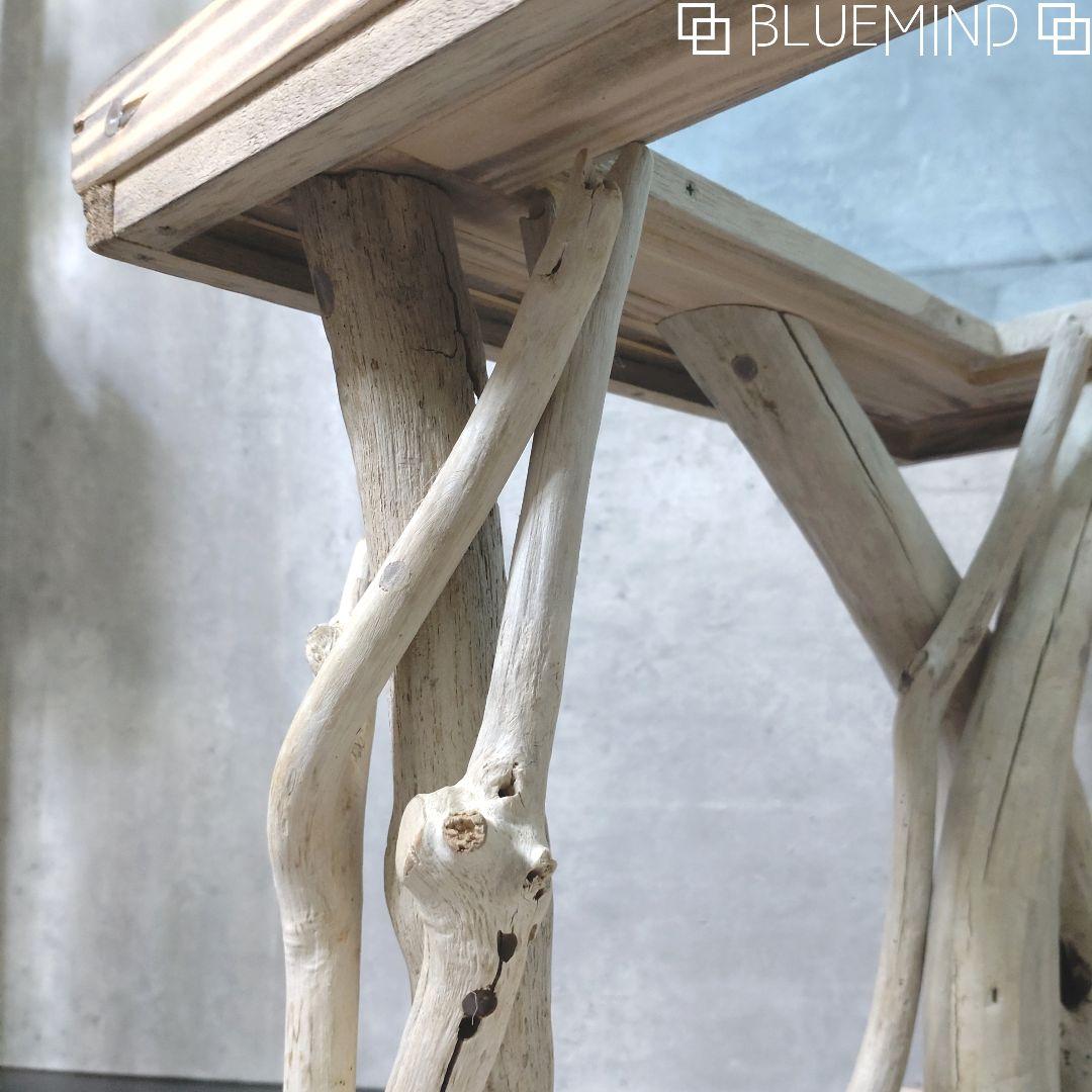 No.1163 アクリル×流木の間接照明付きローテーブル 流木インテリア