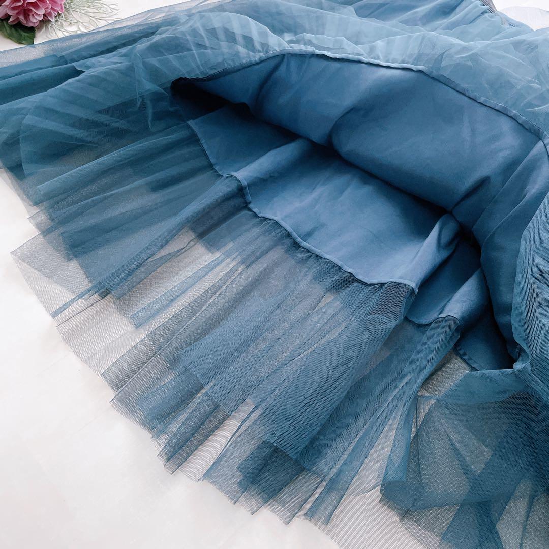 美品✨ブルネロクチネリ チュールスカート モニーレ装飾 10連 ティアード 40