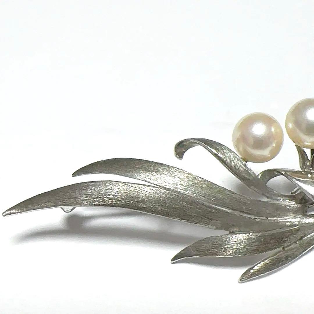 MIKIMOTO ミキモト　ブローチ　パール　SVシルバー