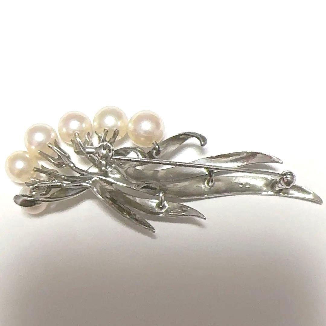 MIKIMOTO ミキモト　ブローチ　パール　SVシルバー