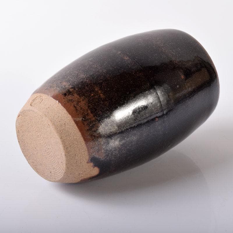 茶道具　松本鐵山造　大名物　鎗鞘肩衝写　茶入　仕覆付　共箱　V　7569