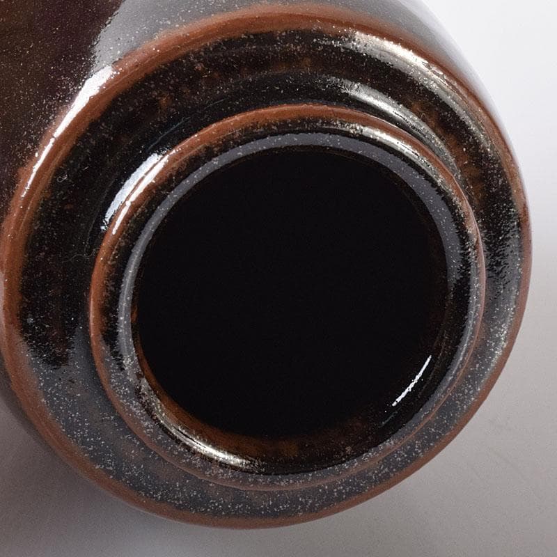 茶道具　松本鐵山造　大名物　鎗鞘肩衝写　茶入　仕覆付　共箱　V　7569