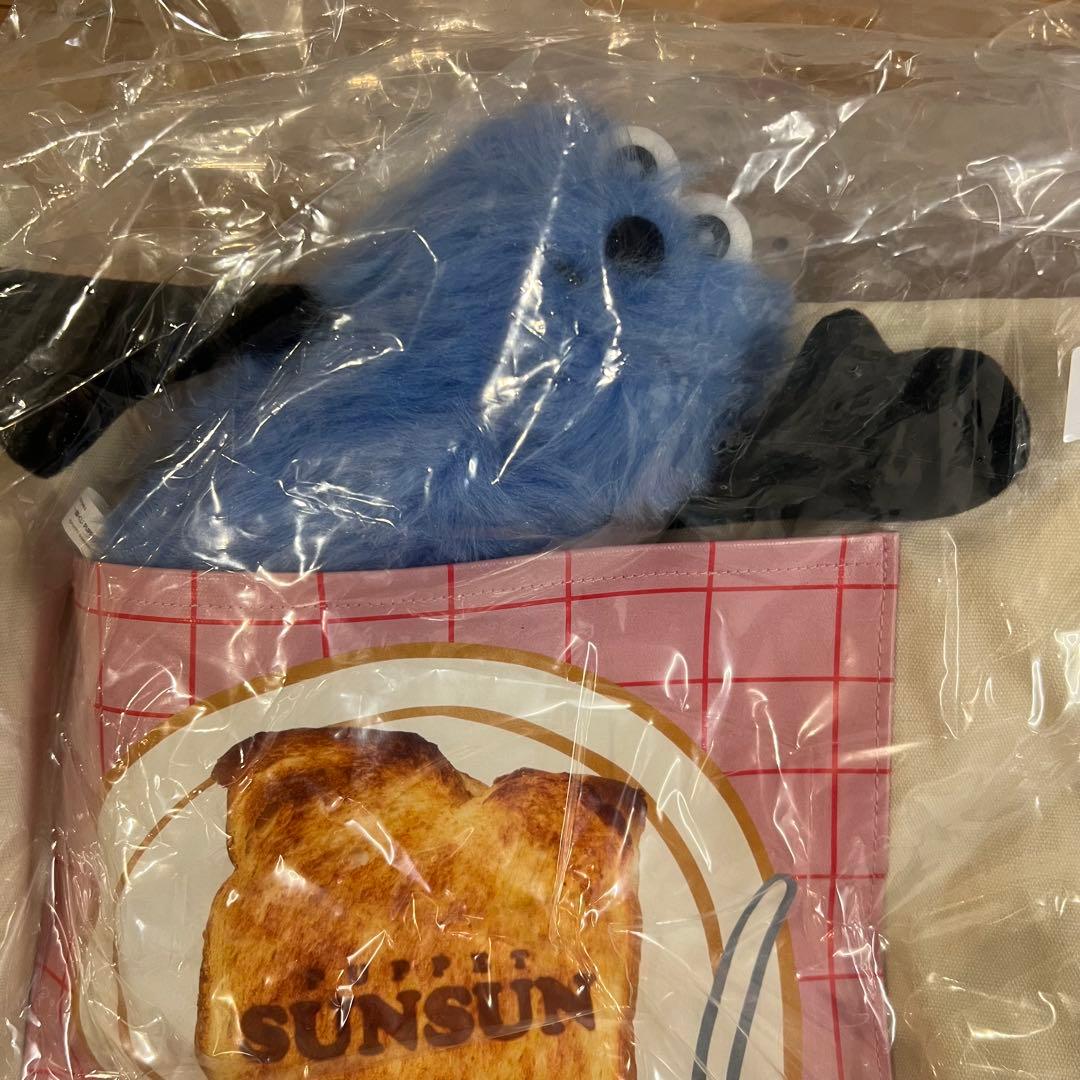 スンスン ⼀番くじ PUPPET SUNSUN B賞 ぬいぐるみ付トートバッグ