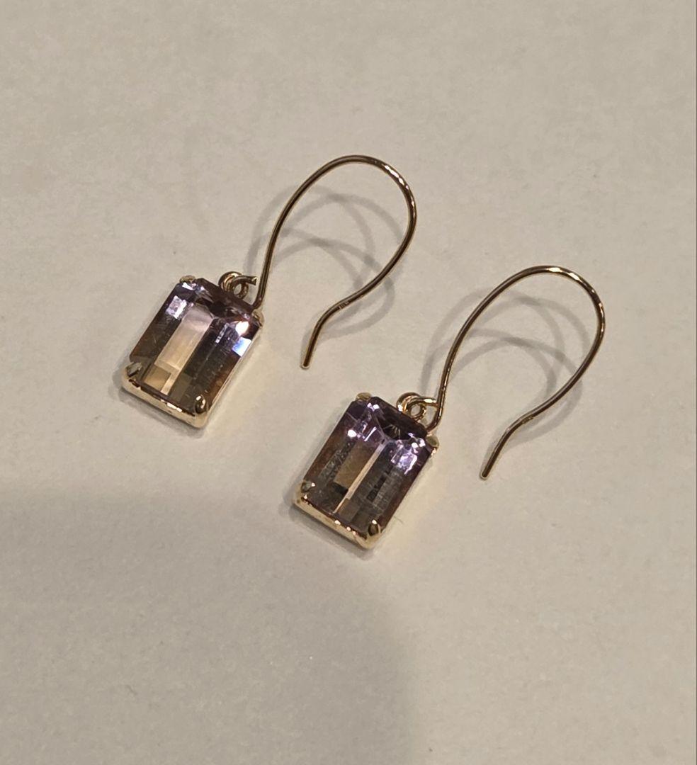 アメトリン フックピアス 18K