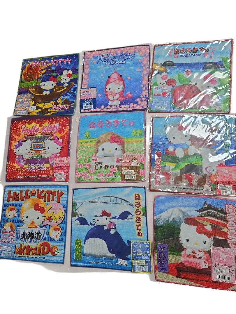 【昭和レトロ物】キティーご当地ハンカチオルゴール下敷き日よけシャーペンストラップ