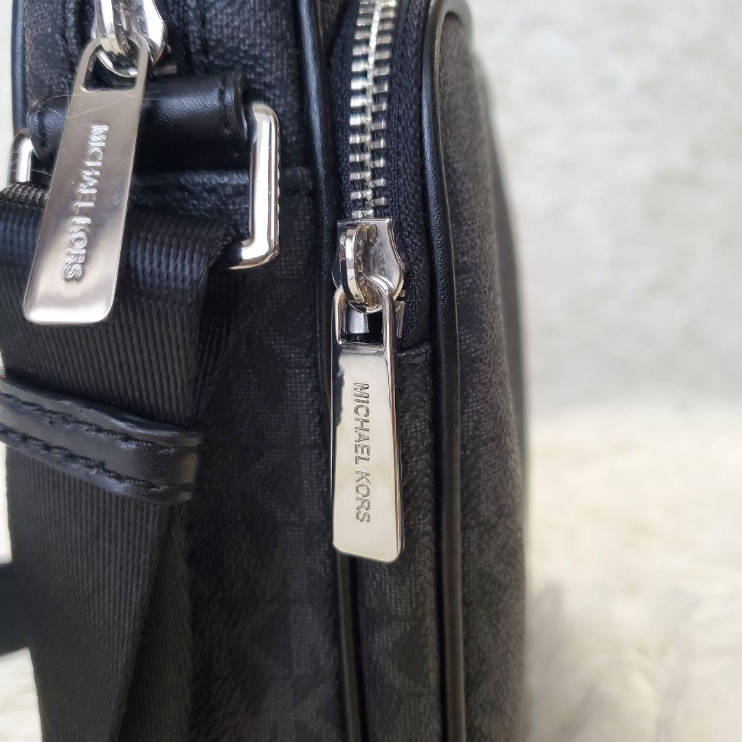 【美品】MICHAEL KORS ショルダーバッグ MKロゴ シグネチャー 黒