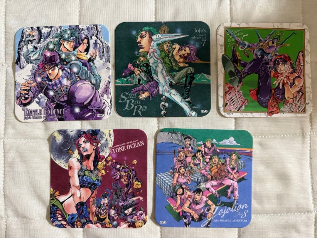 荒木飛呂彦原画展 ジョジョ展　アートコースター 特典付　全種　開封済み