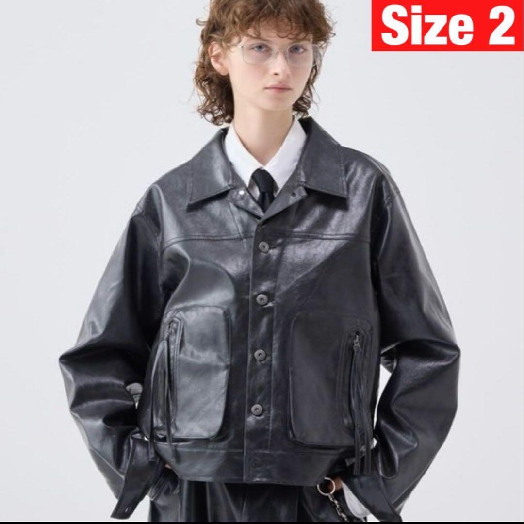 soerte ヴィンテージライクミリタリージャケット ブラック サイズ2