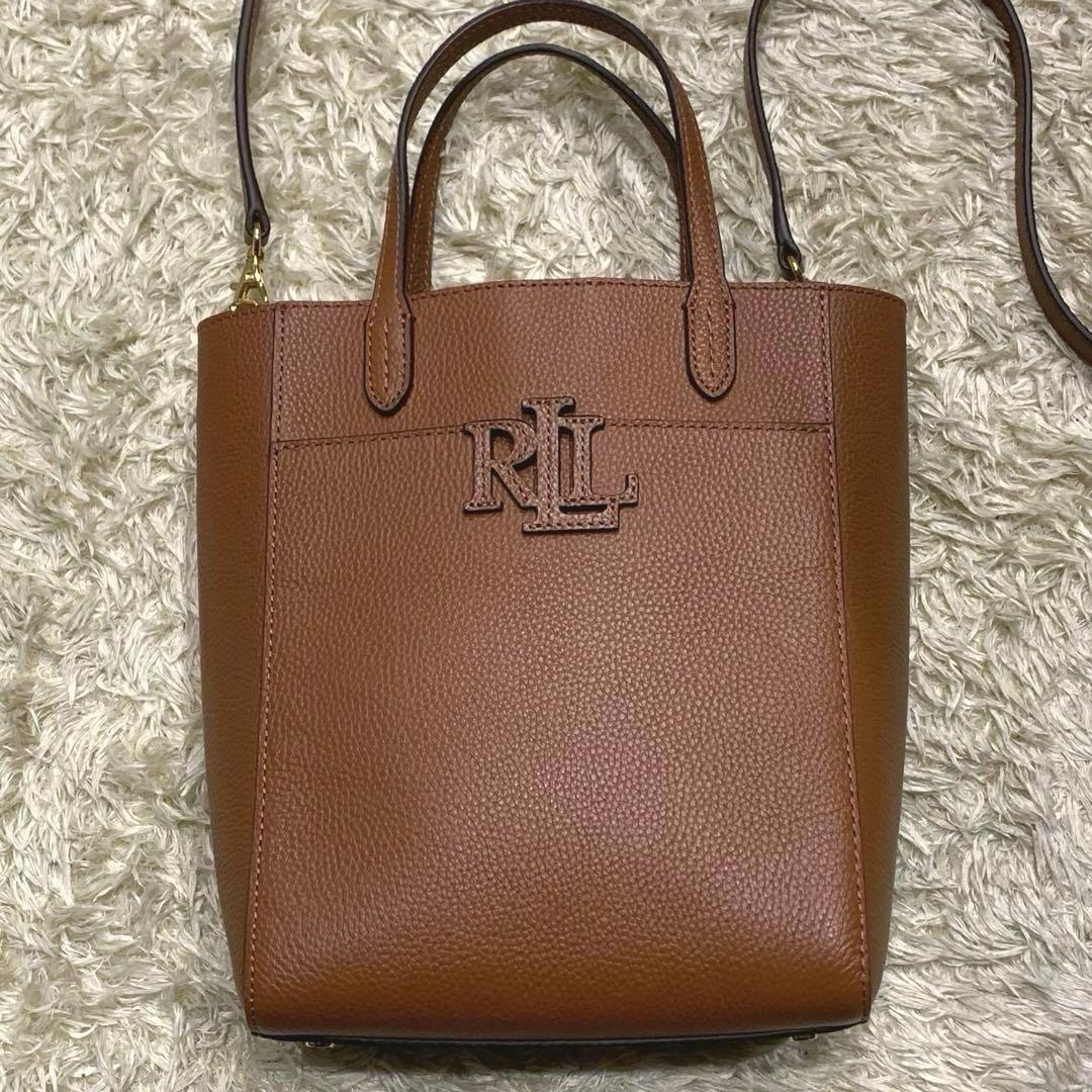 未使用級✨ローレンラルフローレン ペプルド Cameryn 2way ブラウン