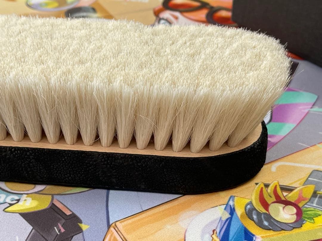 【新品】THE SOLE 山羊毛 象革 洋服ブラシ ブラック