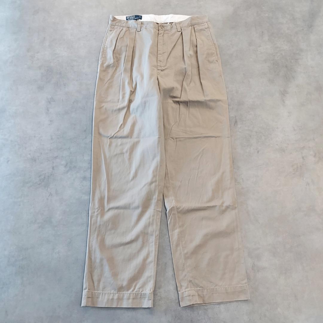 ポロバイ ラルフローレン W33 ポロチノ チノパン 古着 アンドリュー 90s