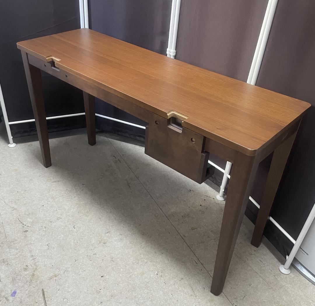 ベルメゾン 奥行きが選べるパソコンデスク ダークブラウン ウォルナット