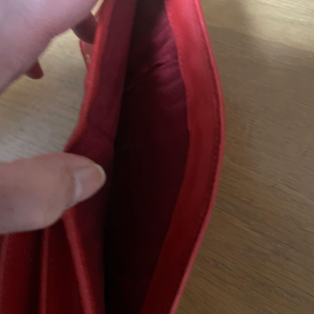 PRADA 二つ折り財布 レッド