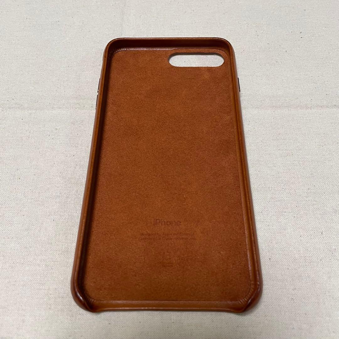 iPhone8plus 純正 apple レザーケース サドルブラウン