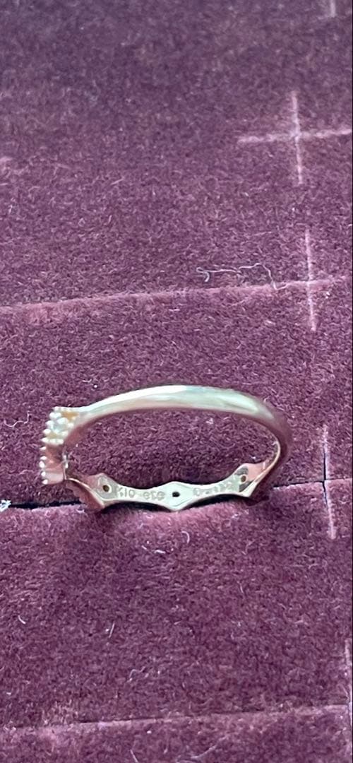 ete ピンキーリング　K10 ダイヤモンド0.02カラット　3号