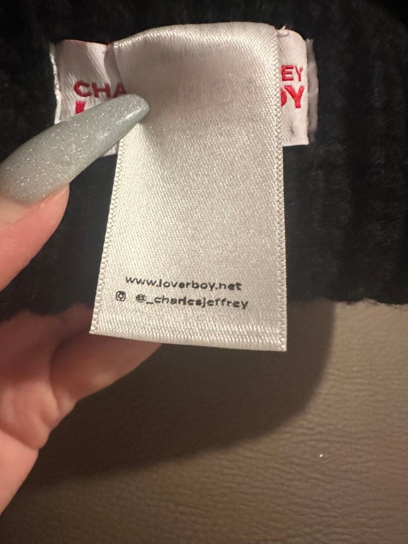 CHARLES JEFFREY LOVERBOY猫耳ニット帽ブラック