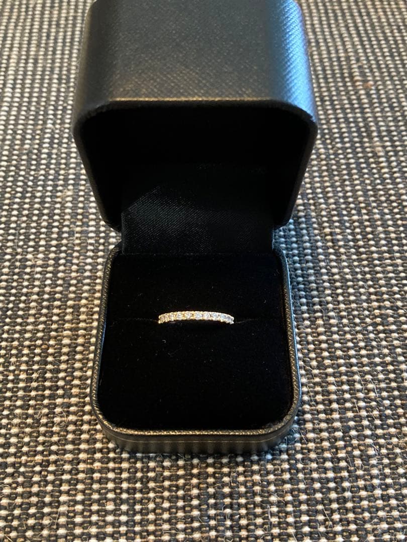 K18 天然ダイヤモンド ハーフエタニティリング 0.3ct H&C