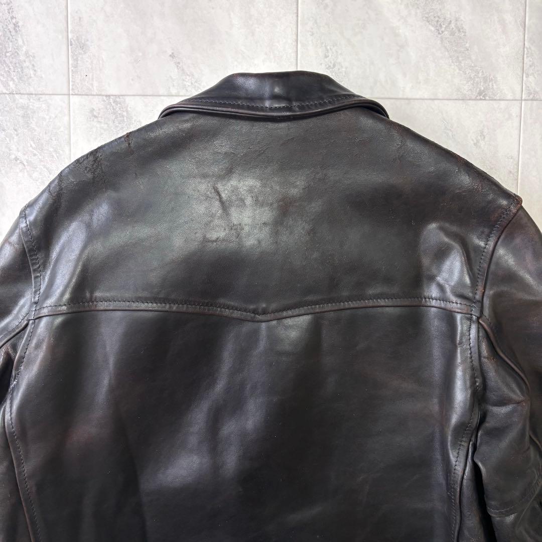 【超希少】エアロレザー ハイウェイマン レザージャケット ホースハイド 茶芯
