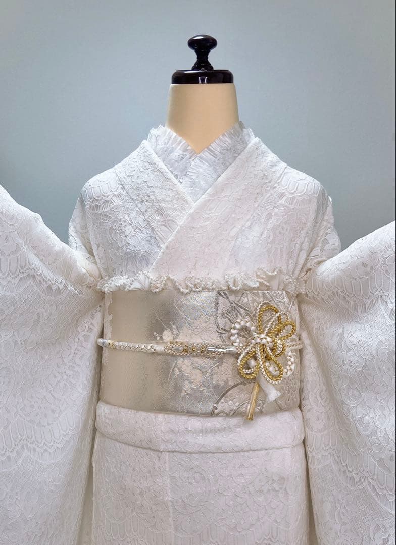 新品　振袖フルセット　振袖 成人式　ホワイト　振袖5点セット