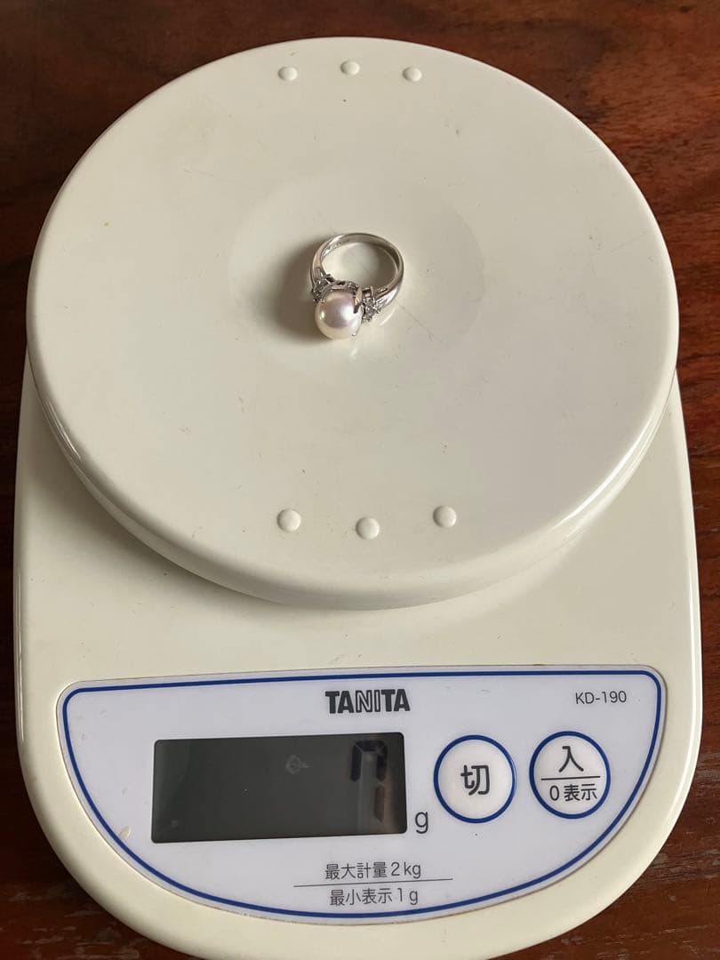 真珠　本真珠　指輪　リング　プラチナ　高島屋　ダイヤ　美品