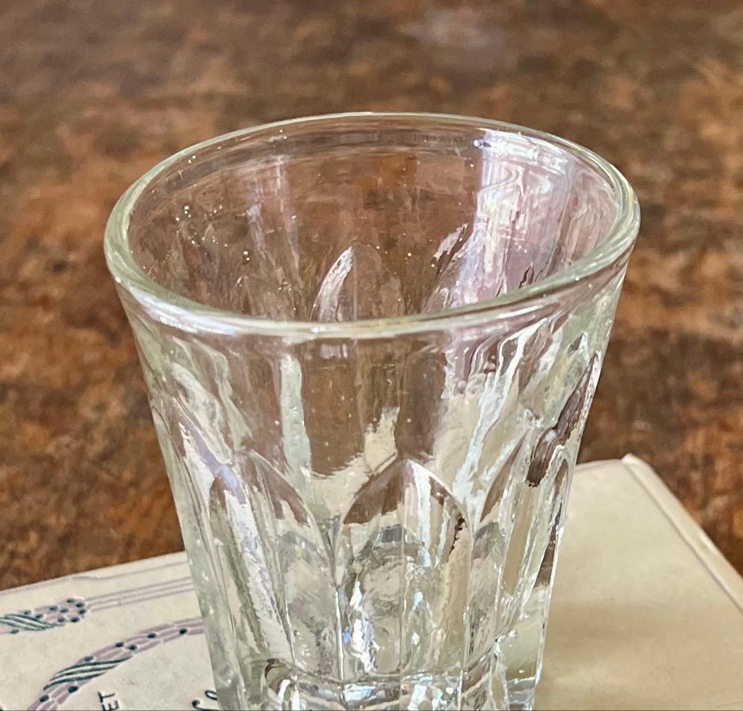 アンティーク　剣先コップ　ウランガラス　和ガラス　古道具　大正ロマン