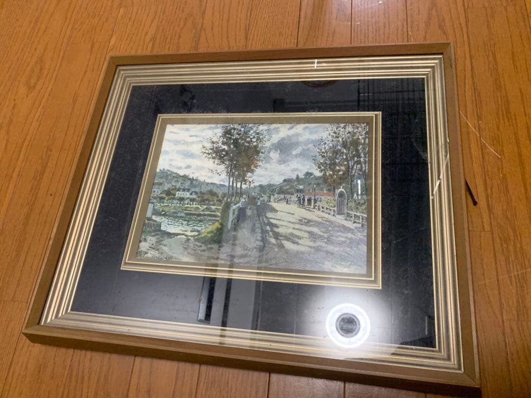 絵画　モネ　バージバルのセーヌ　直輸入複製名画♪