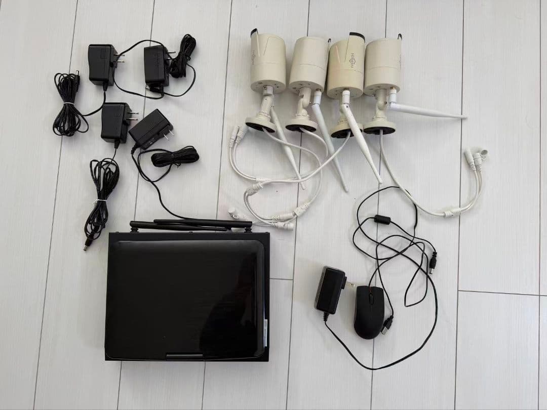 動作確認 Hiseeu ワイヤレス防犯カメラシステム カメラ4台