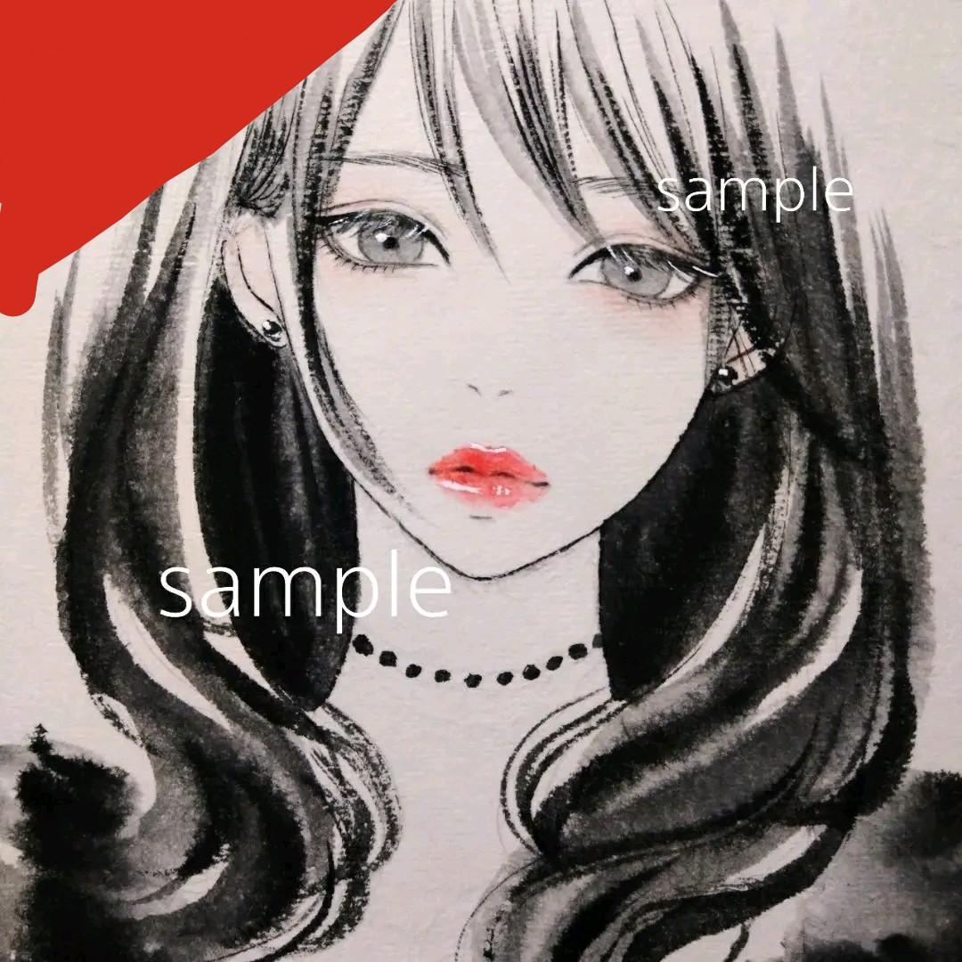 専用　絵画　肉筆原画　習作　墨絵　美人画
