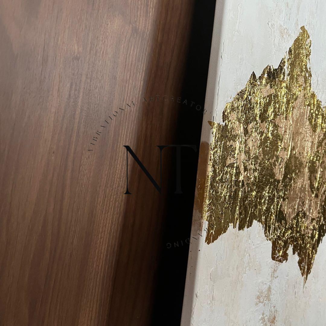 アート　絵画　インテリア海外　抽象画　モダン　ホテル　ギフト　金箔　ゴールド