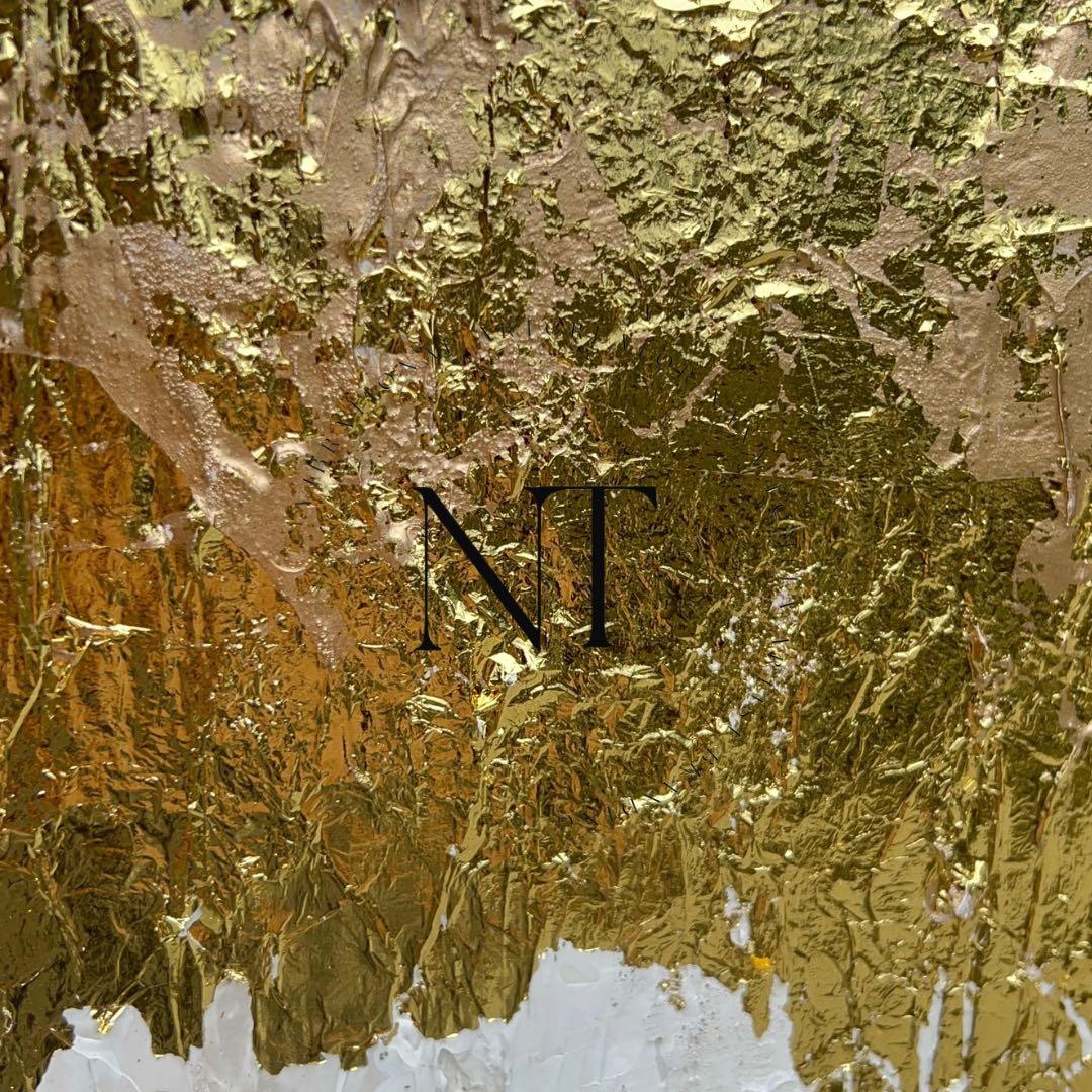 アート　絵画　インテリア海外　抽象画　モダン　ホテル　ギフト　金箔　ゴールド