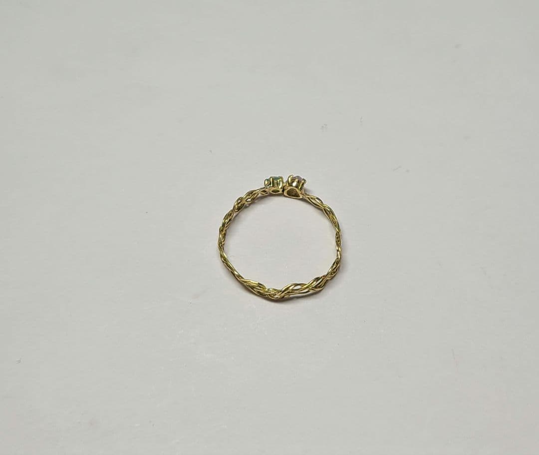 美しいリングさん★ピンクダイヤモンド&バターリャパライバトルマリン18Kリング★