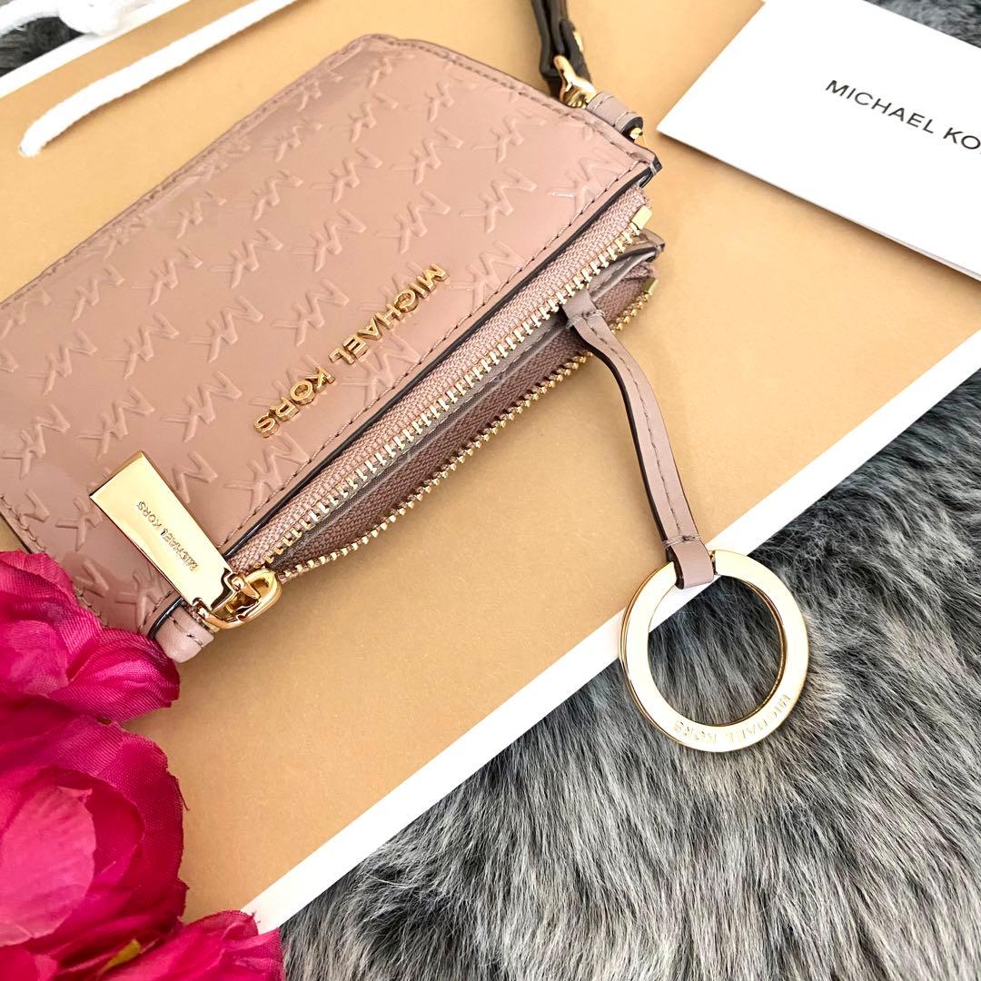 新品　正規品☆MICHAEL KORS ピンク エナメル レザー ケース