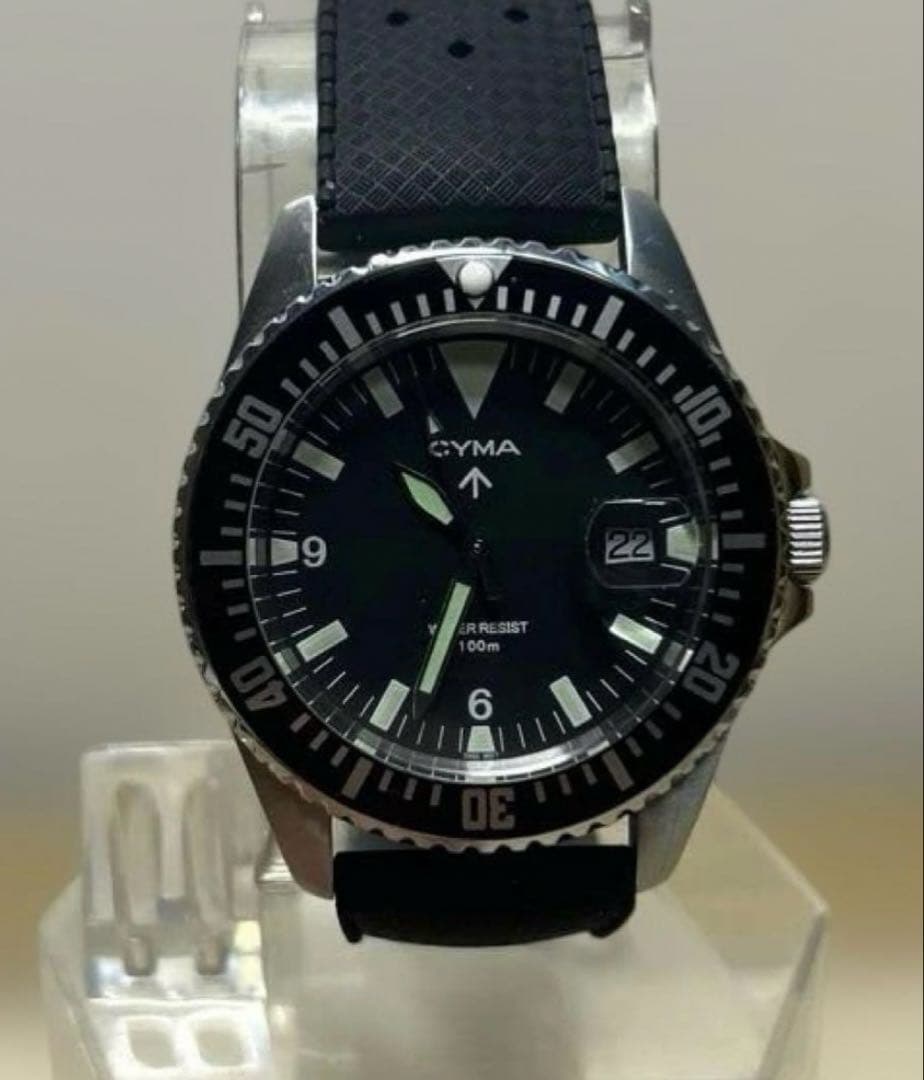 最終値下げ❗️CYMA シーマ ダイバーズ ミリタリーウォッチ 純正ベルト付き