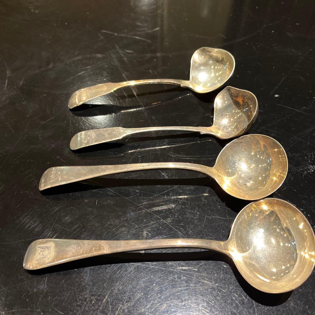 アンティーク　純銀　レードル　お玉