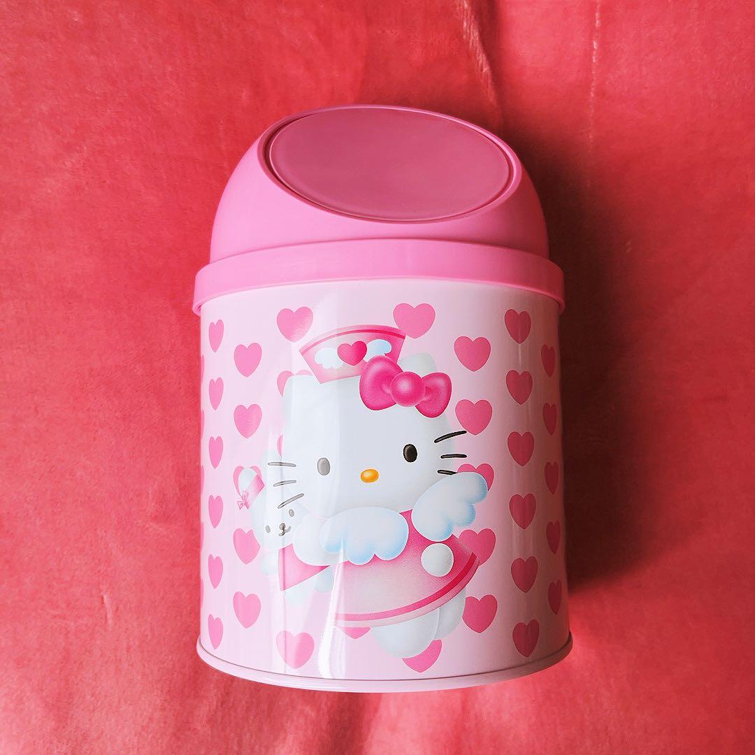 希少レア　ハローキティ　エンジェルナース　ダストボックス　缶　2002 サンリオ