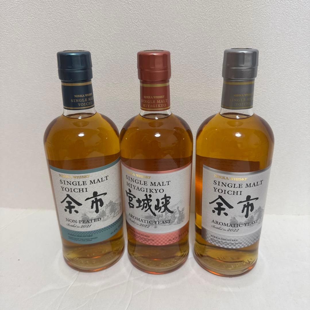 余市宮城峡アロマ2022 余市2021イチローズモルトリーフシリーズ2種　計５本
