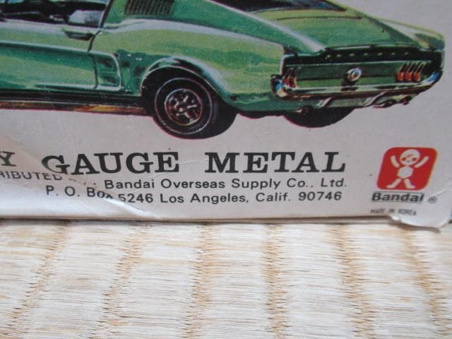 極希少 1960年代 韓国製◆バンダイ フォードムスタング 7654 ブリキの車