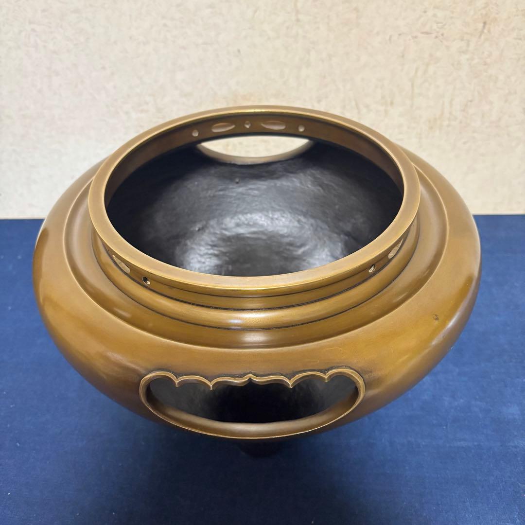 美品/炉釜/風炉釜/唐銅朝鮮風炉/野々田製電熱器/敷板/茶道具/お点前道具