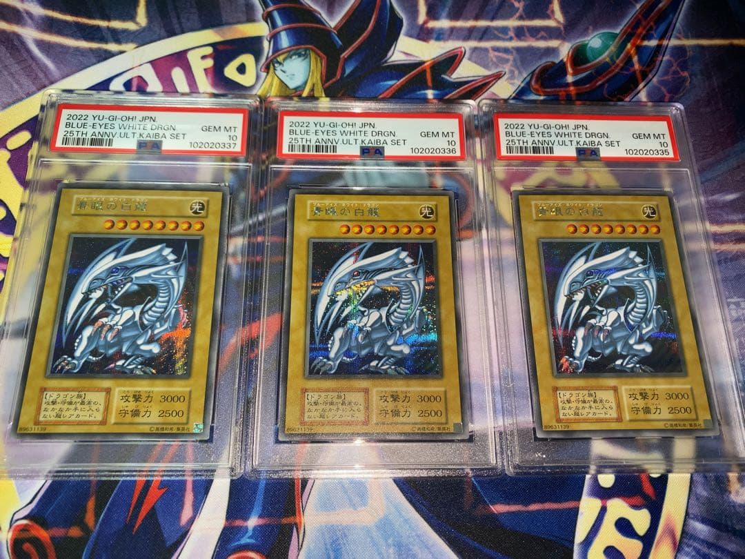 遊戯王　青眼の白龍　シークレット　海馬セット　psa10 ３連番