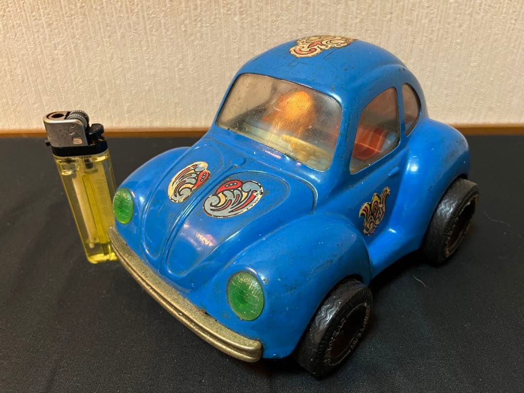 日本製/当時物/レトロ/アサヒ玩具/asahi toy/VW/車/ブリキ/青
