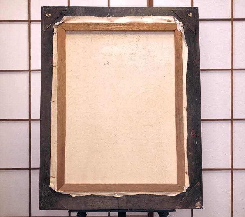 【 フェルメール『真珠の耳飾りの少女』】　肉筆複製画　額73.5×58.1ｃｍ