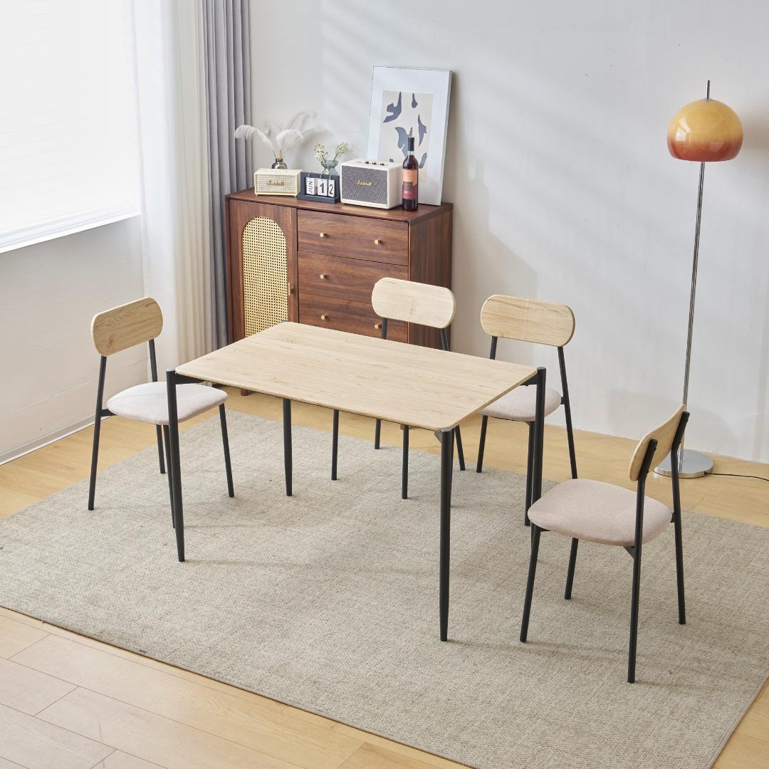 大人気！ダイニングテーブルセット4人用 5点セット　4人掛け　NATURAL