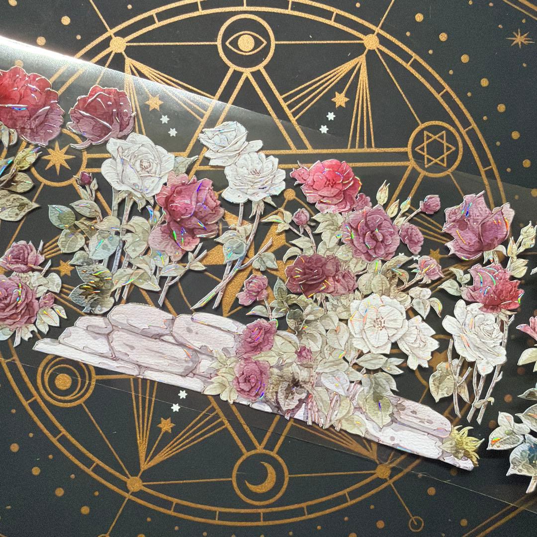 【8949】海外　マステ　中古巻　貝殻光マスキングテープ