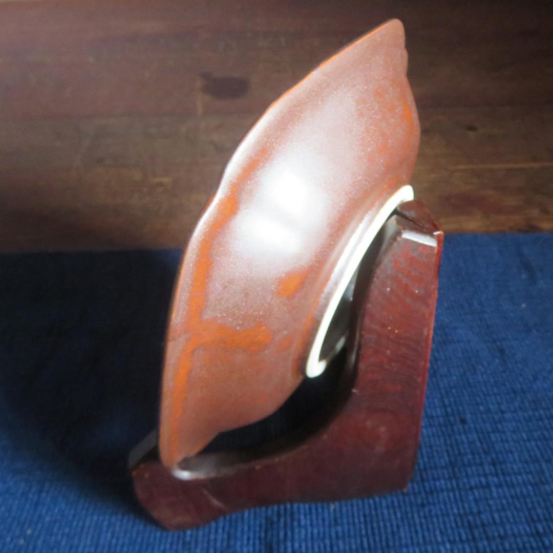 九谷焼　吸坂窯　海部公子　色絵雪景色之角皿