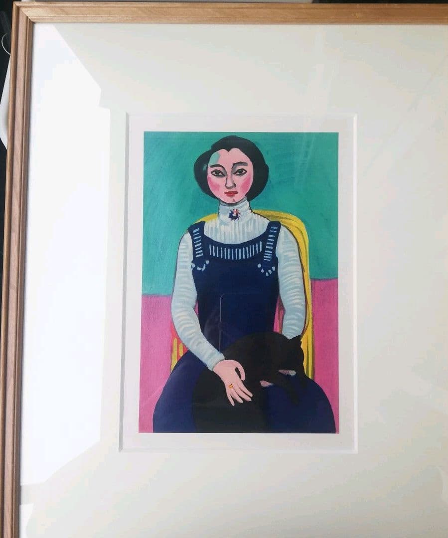 アンリ マチス★ エスタンプ リトグラフ 『マルグリットと猫』