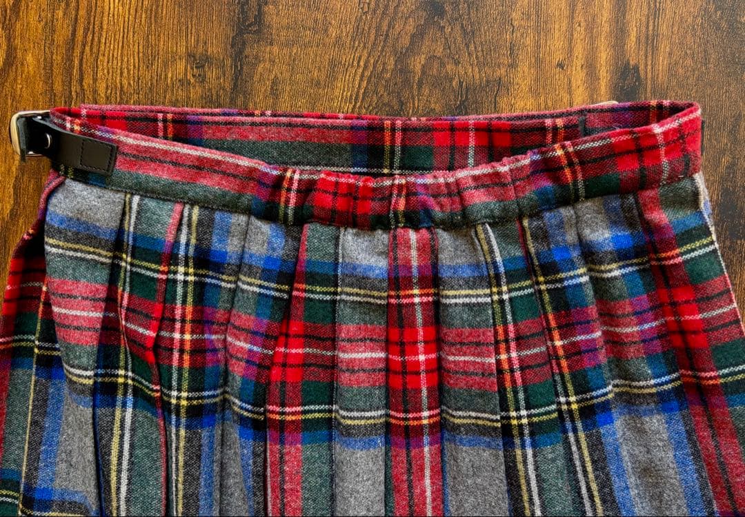 O 'Neil of Dublin ウールミックスキルトスカート ミモレ・半端丈