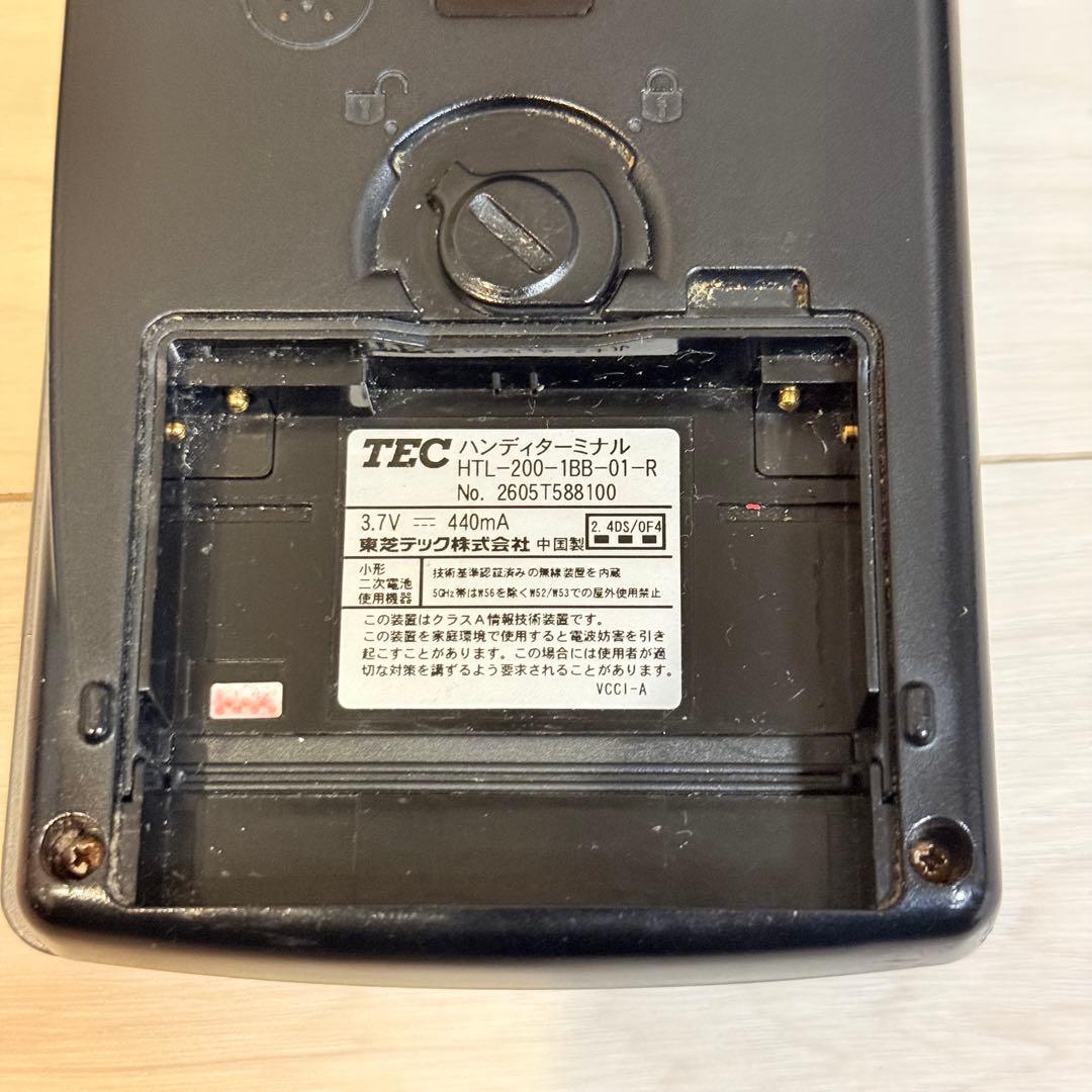 東芝　TEC HTL-200ハンディターミナル　黒　バッテリー　充電器付き