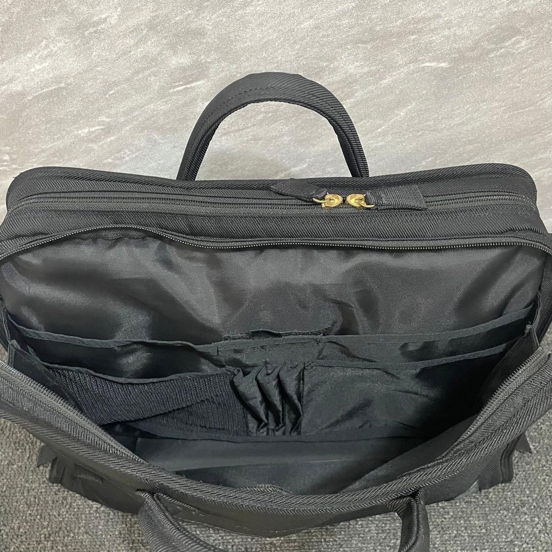 美品✨ ポーター テンション 2層式 2way 黒 ビジネスバッグ　自立