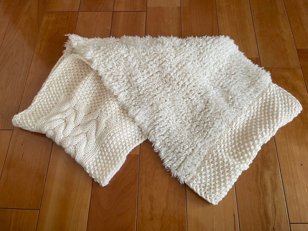 定価5.5万 ma'ry'ya マリア ホワイト ニット スヌードと帽子 セット